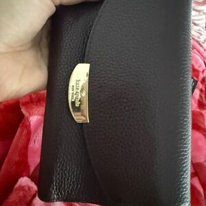 Kate Spade Burgundy Wallet with Gold Accent